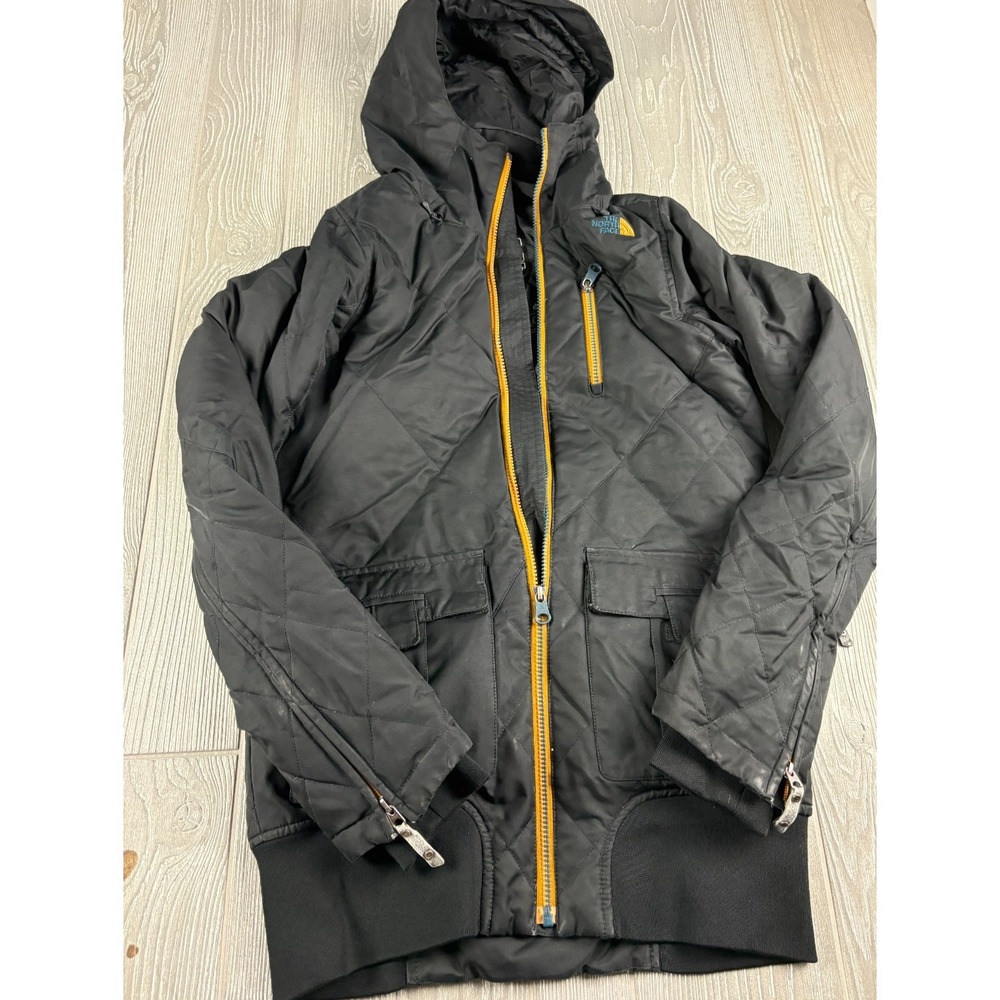 The North Face Cryptic Hooded Ski Jacket Womens XS Black 550 Down Quilted RECCO